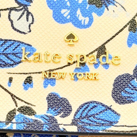 ✨Presenting✨: Kate Spade ♠️ "Perry" 💙🤍 Blue and White Floral 🤍💙 - NWT! 👀 - Picture 2 of 8